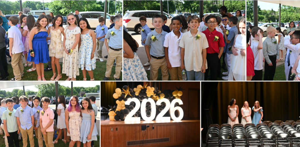 collage of photos with students smiling for graduation